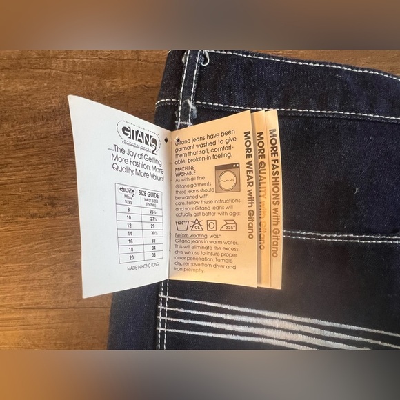 New Vintage Gitano High Waist Mom Jeans Women Sz‎ 20 Retro Hipster Dark Wash A39 - Picture 8 of 10